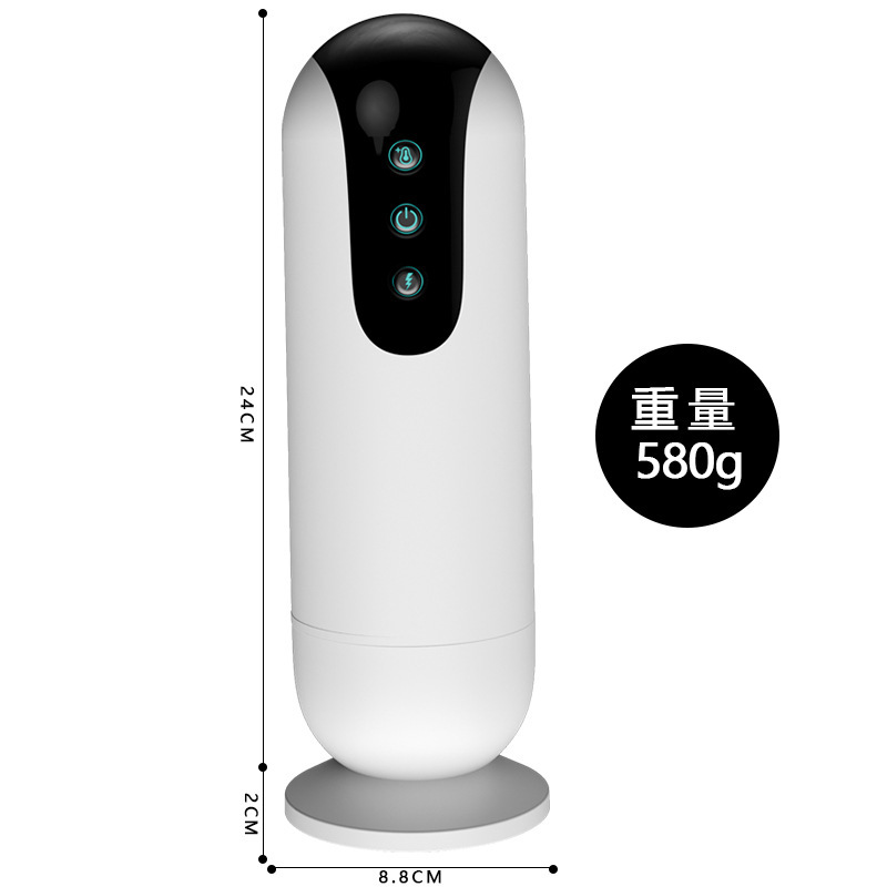 Electric Telescopic Male Masturbator Cup with Heating and Vibration, ABS and TPE - Image 5