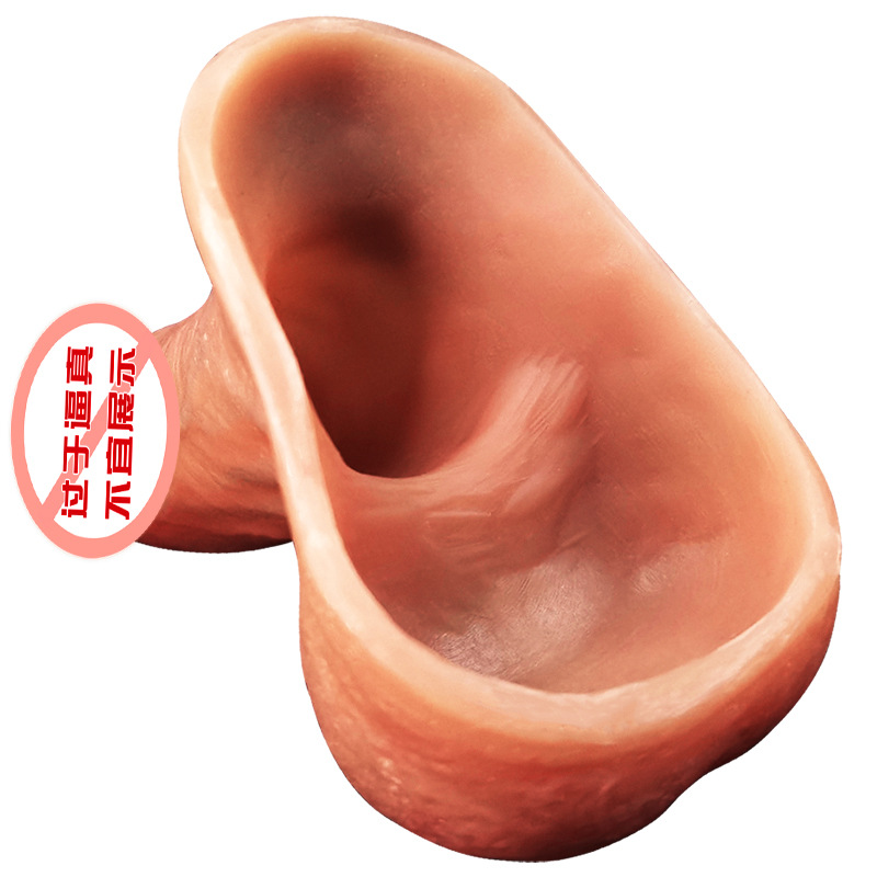Men's Wearable Hollow Silicone Penis Sleeve, Thickened Enlarged Wolf Tooth Textured Adult Condom - Image 5