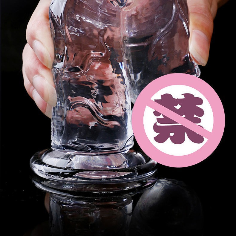 Transparent Crystal Dildo 18 cm with Suction Cup for Vaginal and Anal Play - Image 2