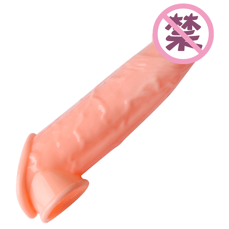Spiked Extended Condom for Men, Thickened TPE Sleeve with Large Spikes, Transparent, 2 Oil Pouches - Image 5