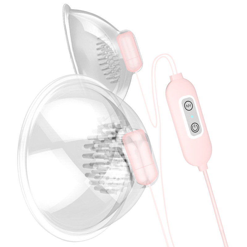 Breast Vibrating Massager with Nipple Clamp, USB or Rechargeable Remote Options - Image 4