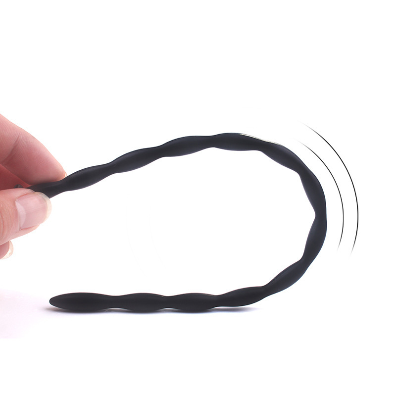 Silicone Glans Training Stick, Urethral Expansion Tease Toy for Men, Black - Image 4