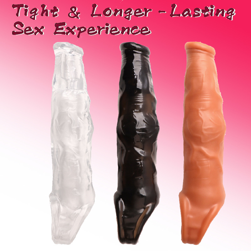Wolf-Tooth Textured Extension Condom Sleeve, Soft TPE, Delay Design - Image 2