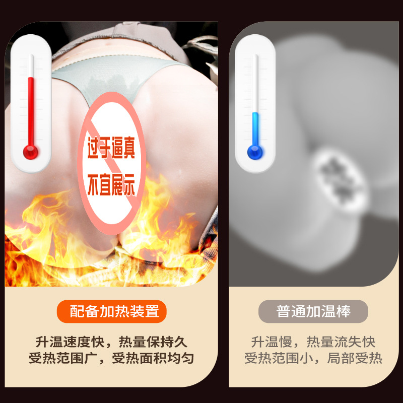 Jiuai Airplane Cup Inverted Mold Vaginal Buttocks Male Masturbation Device TPE Flesh - Image 4