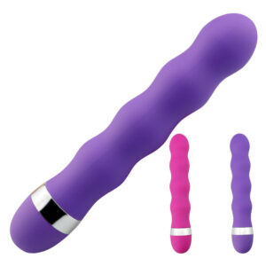 Threaded King Kong G-Spot Vibrator, Speed-Adjustable Electric Stick, Quiet Rose Red or Purple