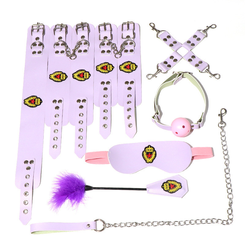8-Piece Bondage Kit with Nipple Clamps, Anal Plug and Handcuffs - Image 5