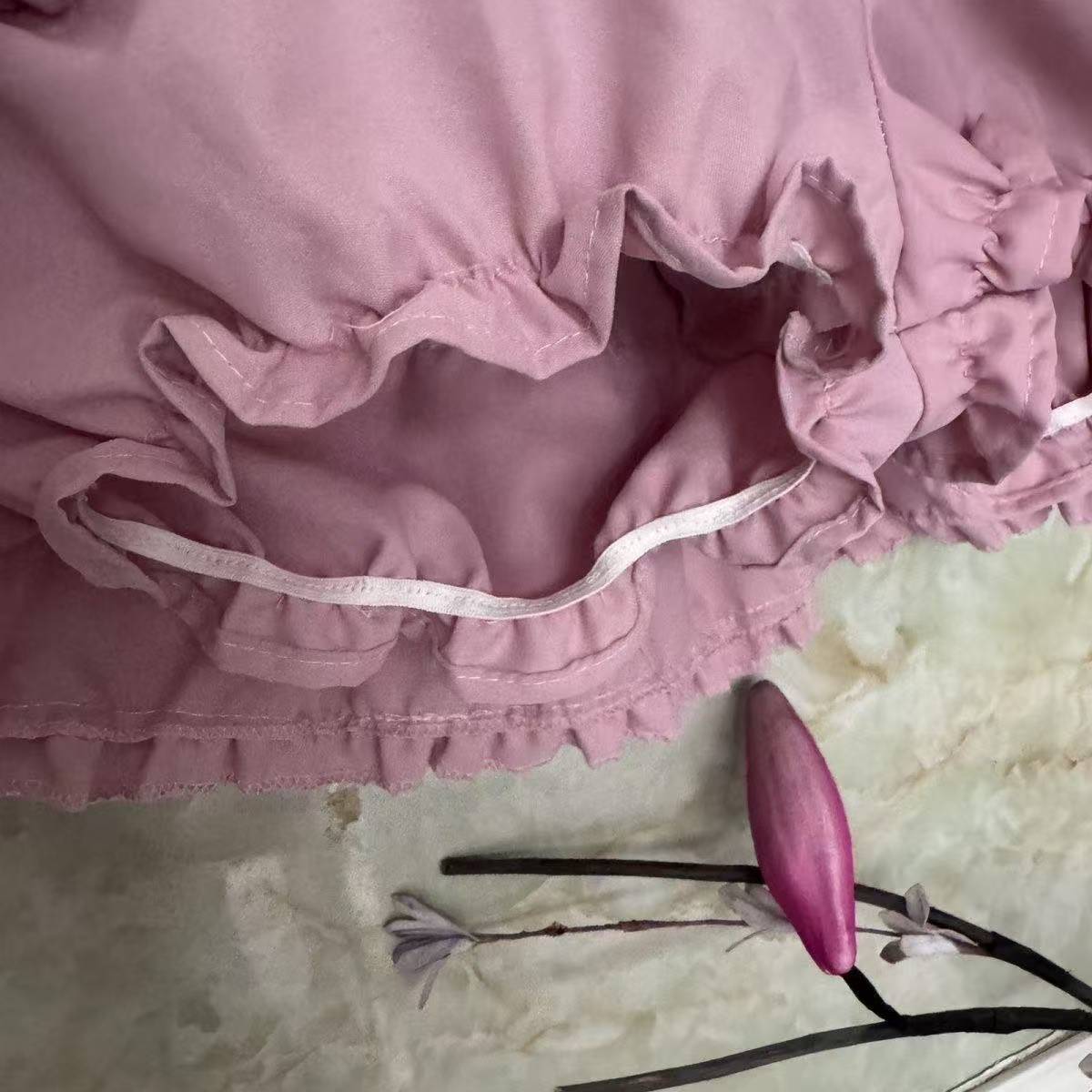 Pink Lace Mini Tutu Skirt, Slim Fit Polyester Cosplay Costume, One Size - Image 2