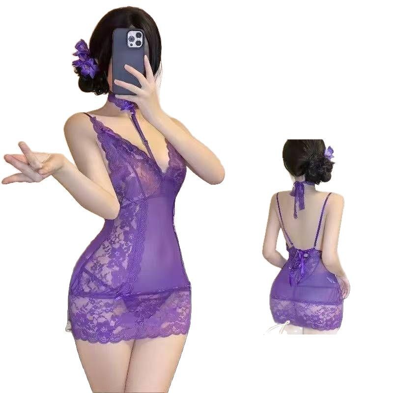 Maid Roleplay Costume Set with Mesh Overlay, One Size, Bag Packaging - Image 5