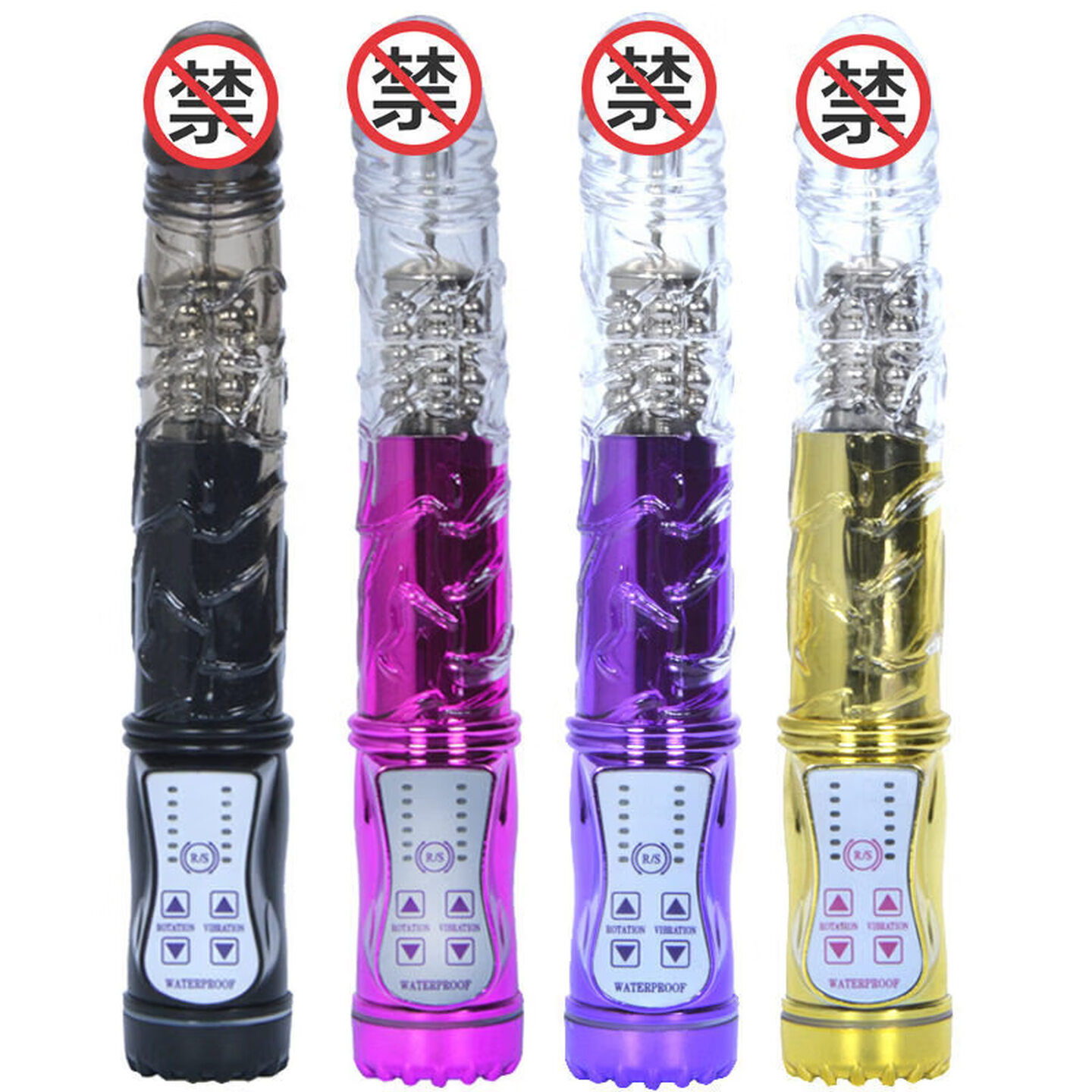 Thor Telescopic Rotating Bead Wand Vibrator, Variable Frequency Black Dominator Massager - Image 3