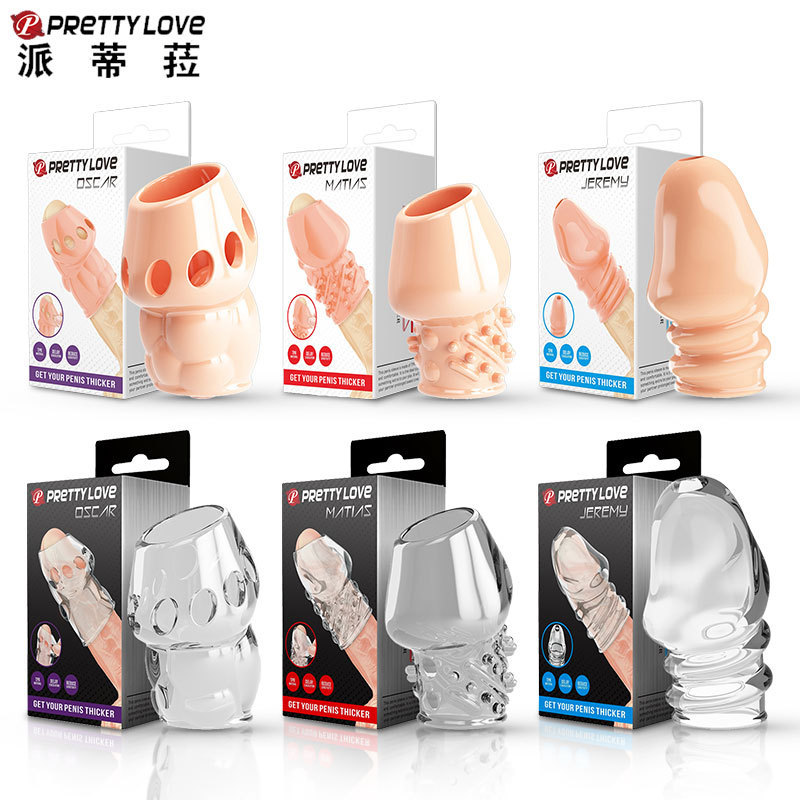 Baile Pattila Textured Glans Cover Sleeve Manual Rotating Delay Condom - Image 4