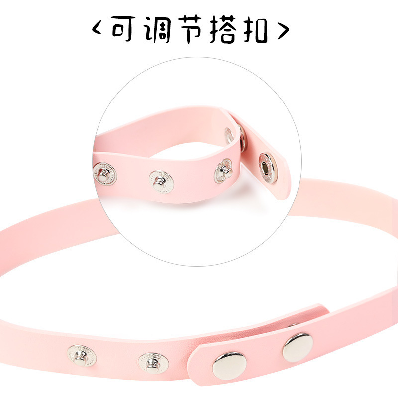 Silicone Collar with Traction Chain for Couples, Black Adult Accessory - Image 5