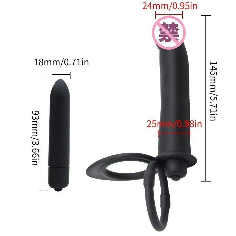 Dual-Ring Silicone Wearable Anal Plug with Remote-Controlled Vibrating Lock Ring - Image 2