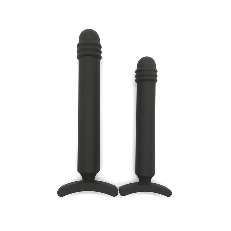 Dual-Purpose Silicone Anal Plug, 12-Inch Black Unisex Adult Toy - Image 2
