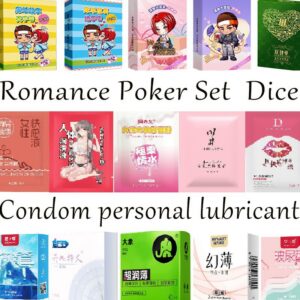 Play Condom Series Gift Set with Lubricant, Candles and Delay Wipes