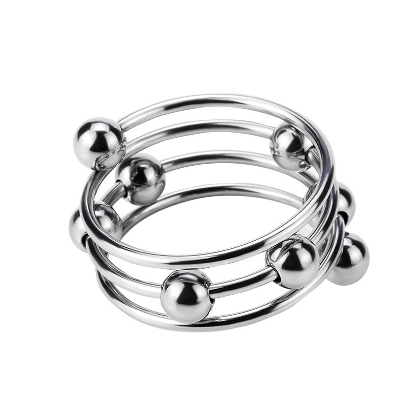 Metal Ball Lock Cock Ring, 40mm Inner Diameter, Delayed Ejaculation Support - Image 5