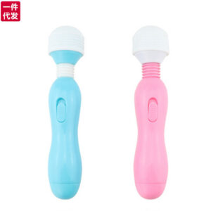 Mini AV Stick Vibrator, ABS Body, Manual Control, Pink or Blue