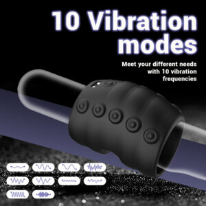 10-Frequency Vibrating Silicone Lock Ring, Octopus-Tentacle Design, Couples Resonance Wearable