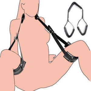 M-Shaped Leg Spreader Bondage Pillow with Adjustable Straps for Couples