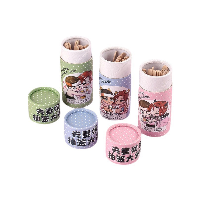 Wooden Lottery Adventure Game for Couples Flirting with Pink Green Blue Sticks - Image 5