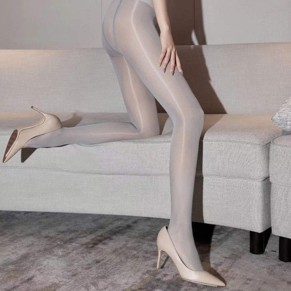 Oil-Sheen Pantyhose with Open or Closed Crotch in Stretch Spandex - Image 2