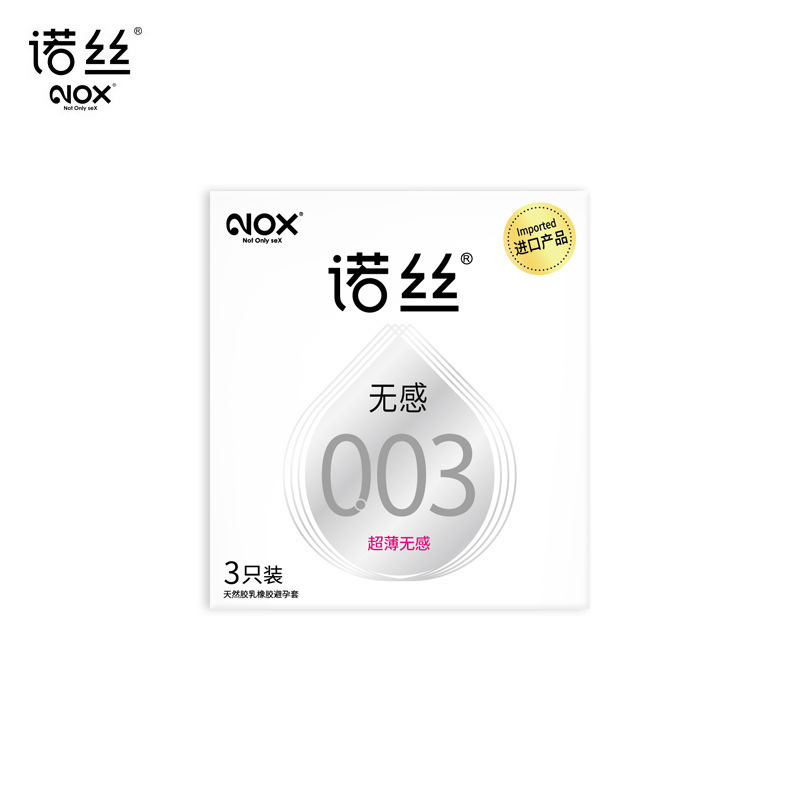 Nox 003 Ultra-Thin Condoms, Smooth Unscented Latex, Medium, 6-Pack - Image 2