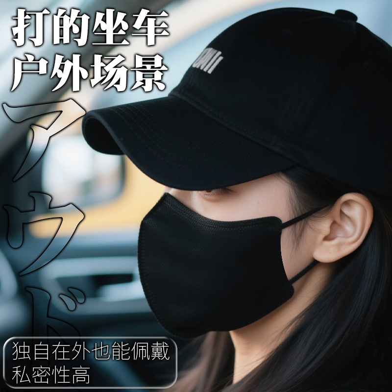 Jiuai Adult Mouth Gag Mask in Black Soft TPE for Couples Play - Image 4