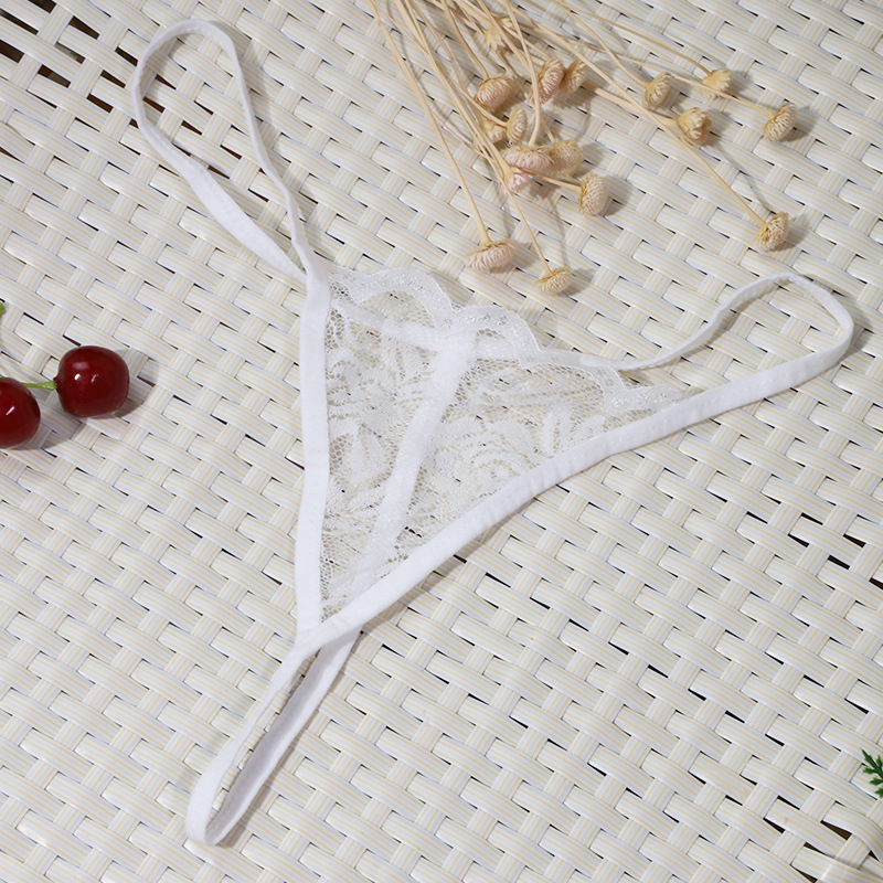 White Lace Thong Panties for Women, One-Size-Fits-All Sexy Lingerie - Image 4