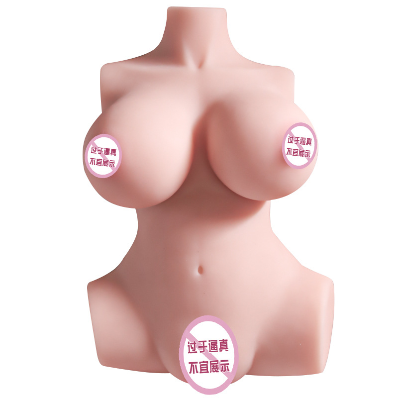 Realistic Half-Body Torso Male Masturbator with Breast Mold, Vagina and Buttocks, TPE, Flesh - Image 4