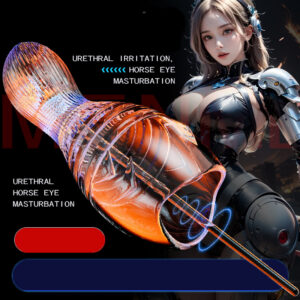 Jiuai Whale Eye Aircraft Cup Electric Male Masturbator with Vibration, Silicone, 16 cm