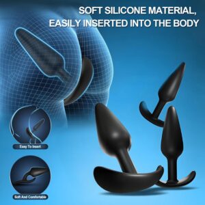 Silicone Anal Beads Strip, Wearable Black Anal Plug for Adults