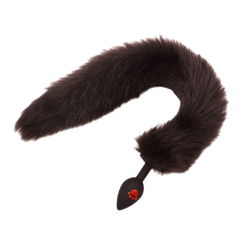 Cat Claw Anal Plug with 40 cm Fox Tail and Pink Bow - Image 5