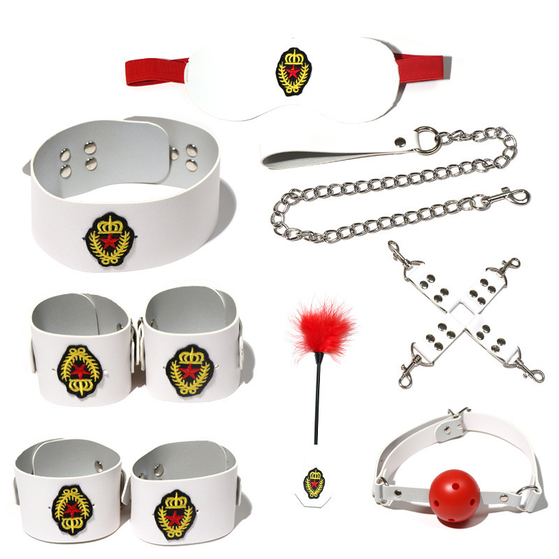 8-Piece Bondage Kit with Nipple Clamps, Anal Plug and Handcuffs - Image 3