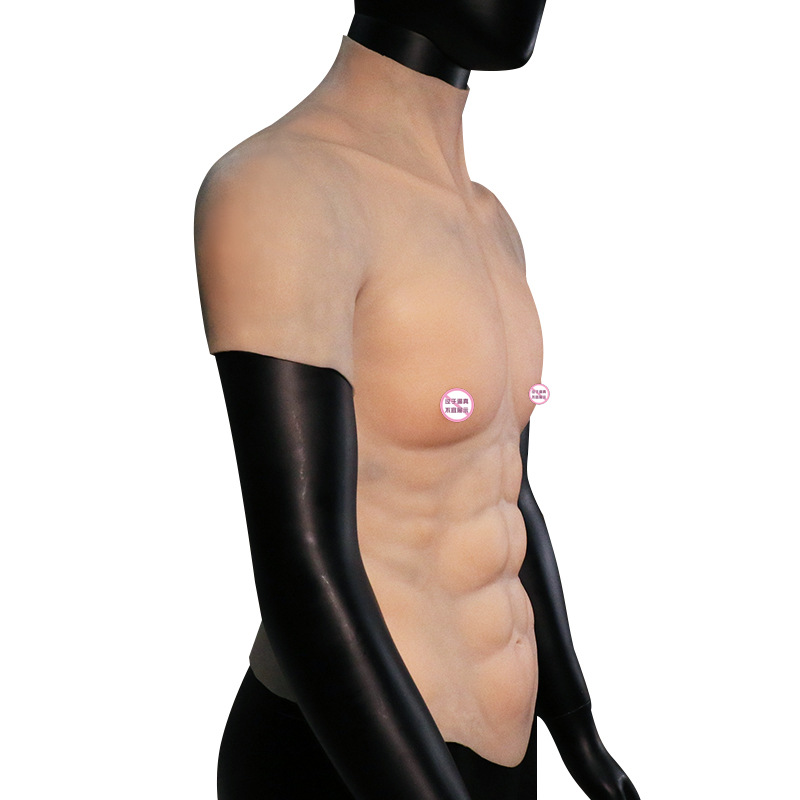 Jiuai Silicone Fake Eight-Pack Abs Cosplay Muscle Chest Costume for Adults - Image 3