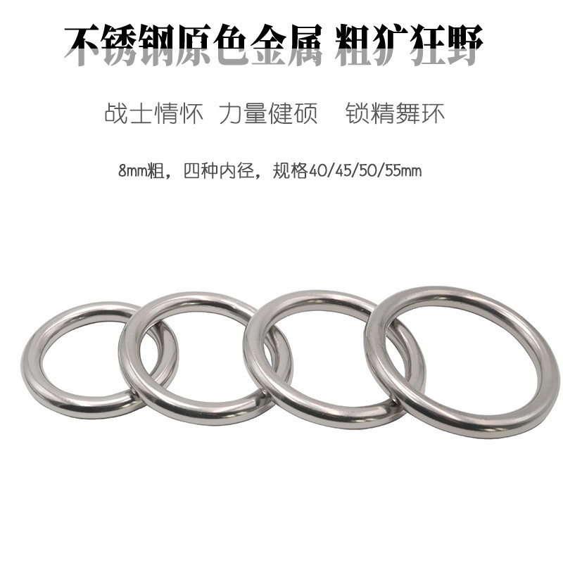 Metal Lock Ring for Men, 50mm Inner Diameter Foreskin Restraint Ring, Non-Vibrating Cock Ring - Image 2