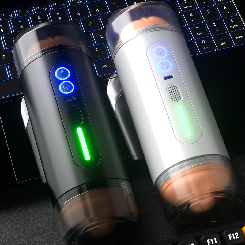 Jiuai Holy Grail Electric Heated Telescopic Male Masturbator Cup with Dual Heads - Image 2