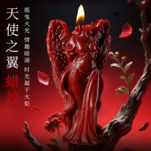 Low-Temperature Aromatherapy Massage Candle in Red, Soy Wax, Roman Style
