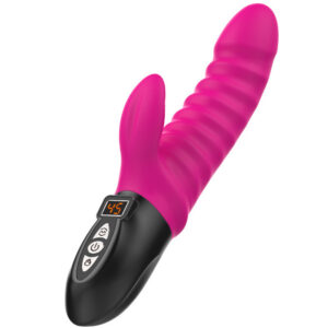 Rechargeable Silicone Telescopic Heating Vibrator with Wave Pulse Modes