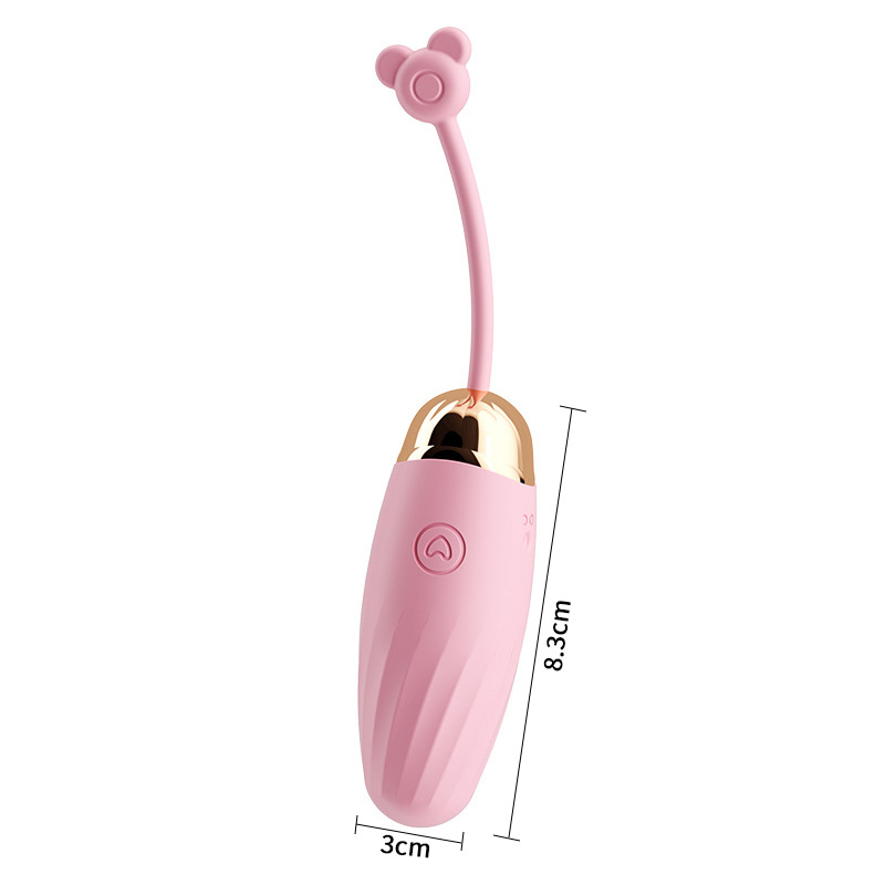 Jiuai Bear Vibrating Egg with 9 Vibration Modes, App Control, Pink - Image 5