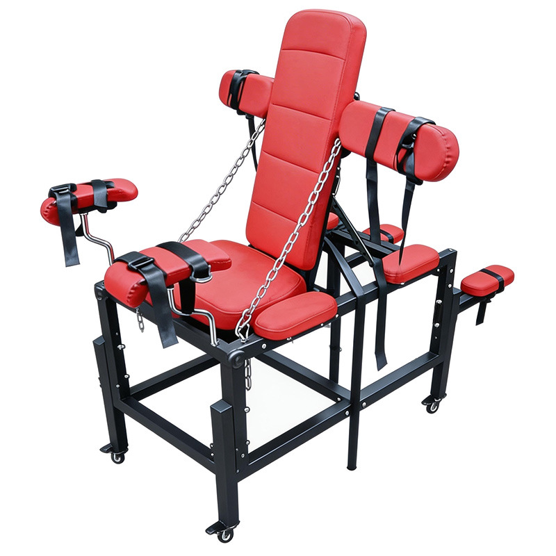 SM-御王座plus Bondage Restraint Chair for Couples, Iron Frame with Tech Fabric - Image 5