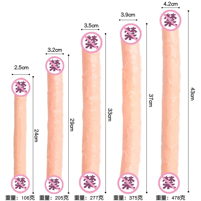 Double-Headed Transparent TPE Dildo, Flexible Dual-Ended Anal and Vaginal Toy - Image 2