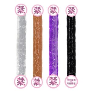 Double Dragon Dual-Head Dildo, Extra-Long TPE Shaft for Deep Masturbation Play