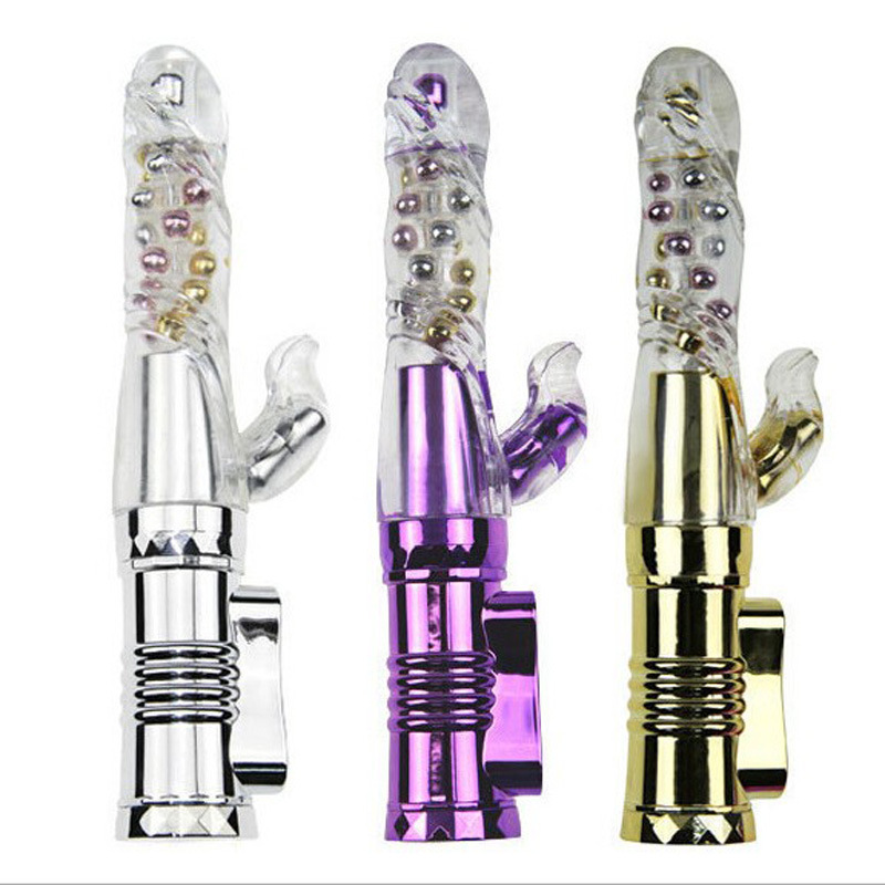 Retractable Rotating Bead Vibrator with 36 Modes, USB Rechargeable Thrusting Wand - Image 2