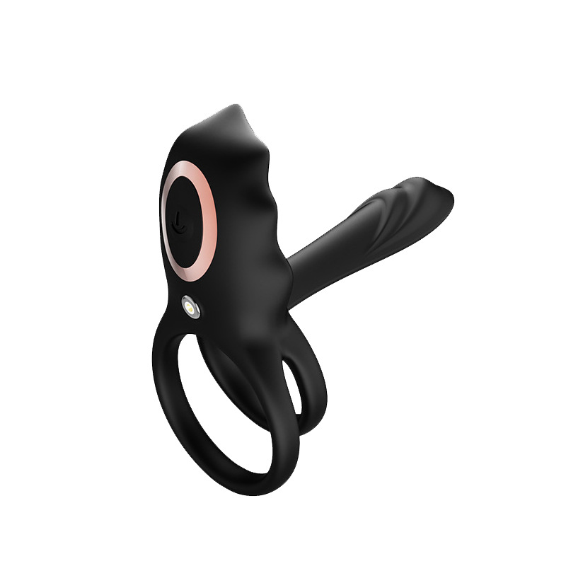 Wireless Remote Control Vibrating Double Ring with Prostate Massager, Silicone Delay Cock Ring - Image 5
