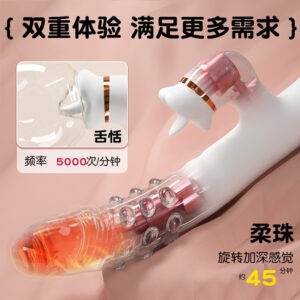 Female Vibrating Massage Stick in Silicone and ABS with Quiet Motor