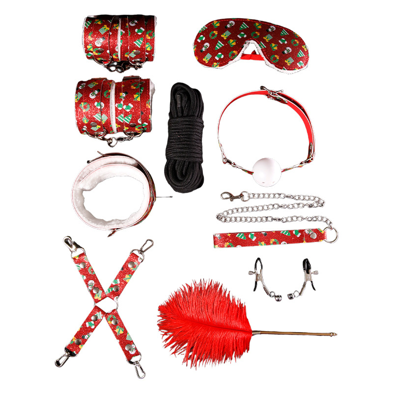 10-Piece Bondage & Sensory Play Set with PVC, Plush and Alloy Accessories - Image 5