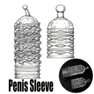 Beaded Extension Sleeve with Large-Particle Texture, Manual TPE Adult Toy