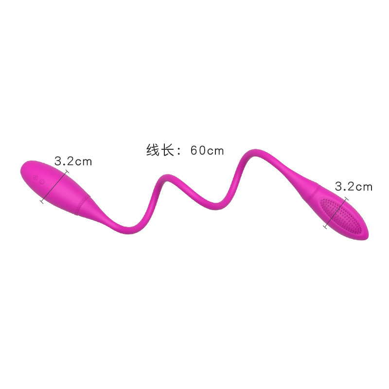 Dual-Head Vibrating Egg Anal Plug, Silicone Couples Prostate Massager with Button Control - Image 3