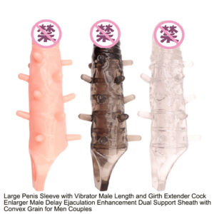 Spiked Wolf-Tooth Condom Sleeve TPE Textured G-Spot Stimulator Delay Cover