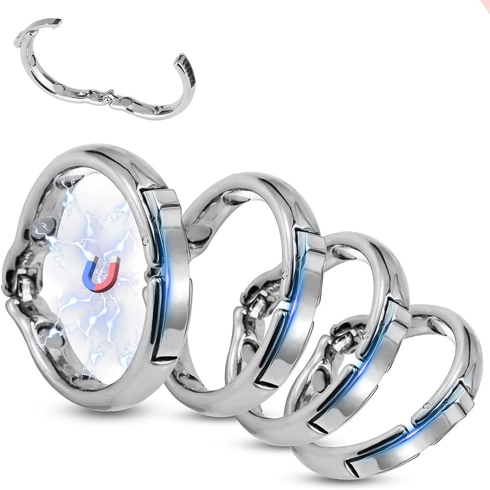 Metal Penis Weight Training Ring, Foreskin Restraint Lock Ring, Large Size - Image 2
