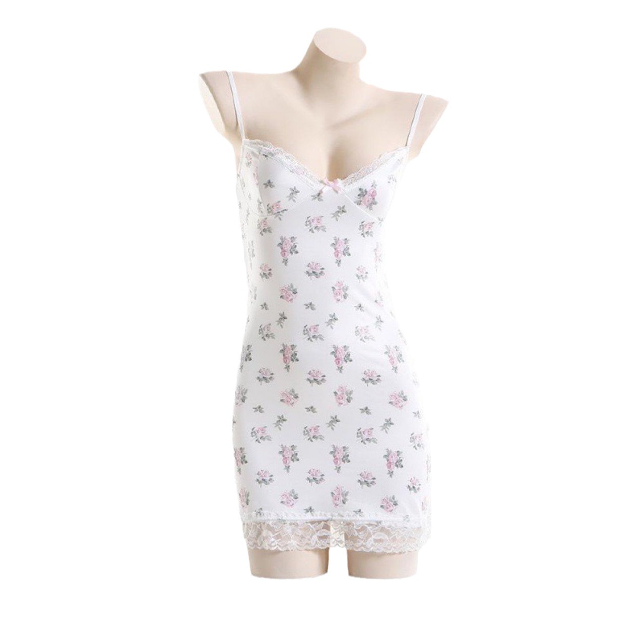 Elegant Lady Lace Sling Nightdress 528, Sheer Floral Chemise, Slimming Sheath Fit - Image 5